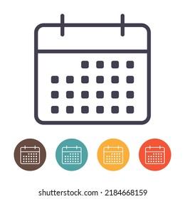 Calendar icon isolated on white background