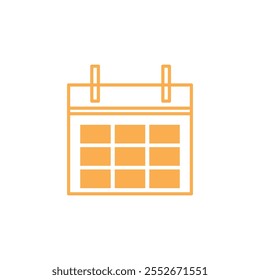 Calendar icon isolated on white background for your web and mobile app design, Calendar logo concept. financial agenda