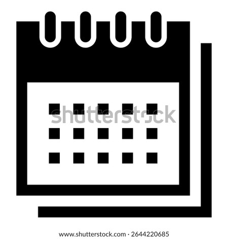 Calendar icon isolated on white background