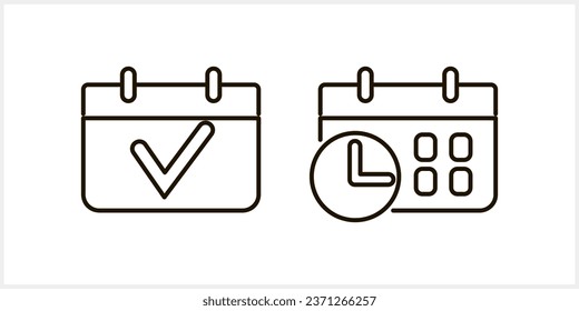 Calendar icon isolated. Sketch clipart Vector stock illustration EPS 10
