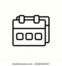 calendar icon, isolated UI line icon for your project