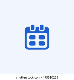 calendar icon, isolated, white background