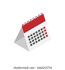calendar icon, isometric, design element