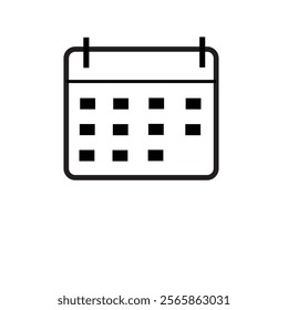 calendar icon, kapender logo.silhouette. line logo.black logo