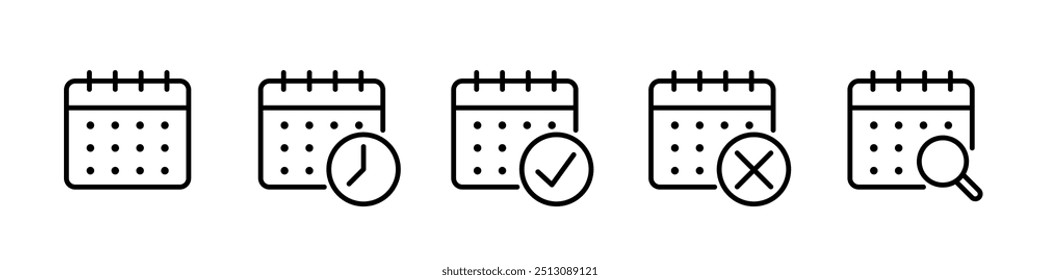 Calendar icon. Calendar line icon	