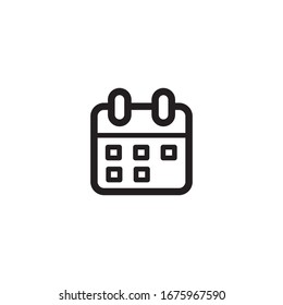 calendar icon line art design vector illustration