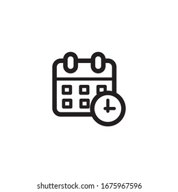 calendar icon line art design vector illustration