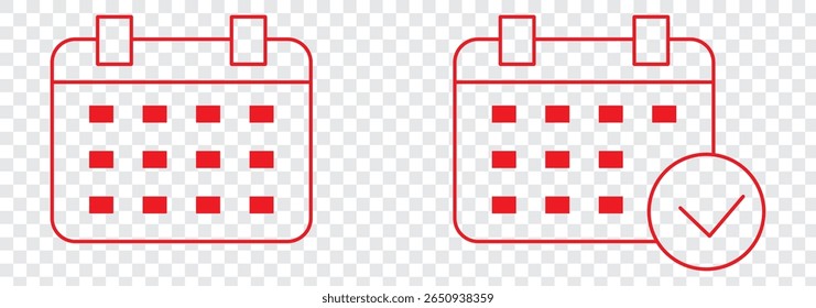 calendar icon, calendar line art - simple line art of calendar, perfect for calendar logos and icons