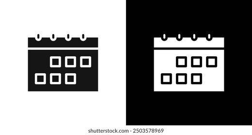 Vector de arte de línea de icono de calendario