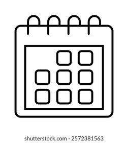Calendar icon. Calendar line icon. Schedule icon. vector illustration eps 10.
