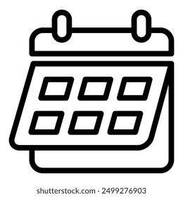 Calendar icon in line style