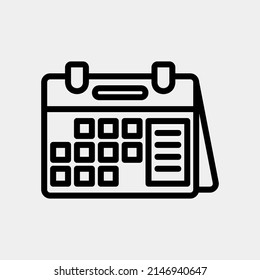 Calendar icon in line style, use for website mobile app presentation