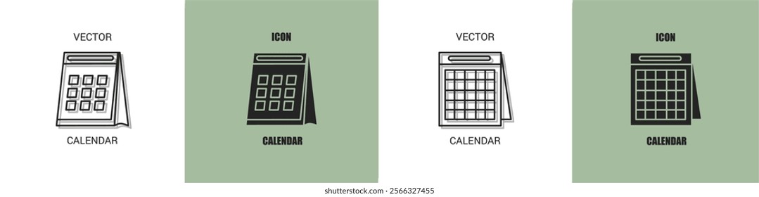 Calendar icon line. Calendar vector illustration.