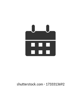 Icono de calendario. Icono de vector de línea de calendario en fondo blanco.
