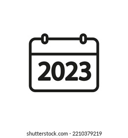 Calendar icon. Linear image. Simple flat vector illustration on a white background.