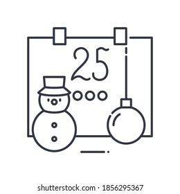 Calendar icon, linear isolated illustration, thin line vector, web design sign, outline concept symbol with editable stroke on white background.