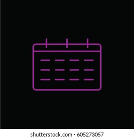 Calendar icon. Linear style. Isolated vector.