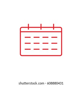 Calendar icon. Linear style. Isolated vector.