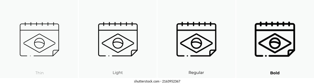 calendar icon. Linear style sign isolated on white background. Vector illustration.