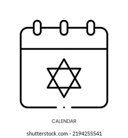 calendar icon. Linear style sign isolated on white background. Vector illustration