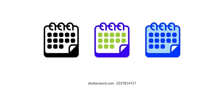 Calendar Icon. linear style sign for mobile concept and web design. Outline vector icon. Symbol, logo illustration. Vector