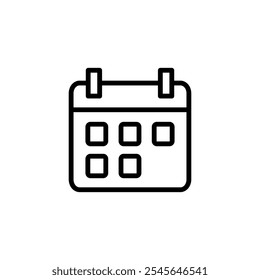 Diseño de logotipo de icono de calendario. Signo y símbolo del calendario. Símbolo de icono de programación