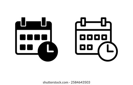 Calendar icon logo design. Calender sign and symbol. Schedule icon symbol