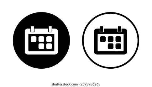 Calendar icon logo design. Calender sign and symbol. Schedule icon symbol