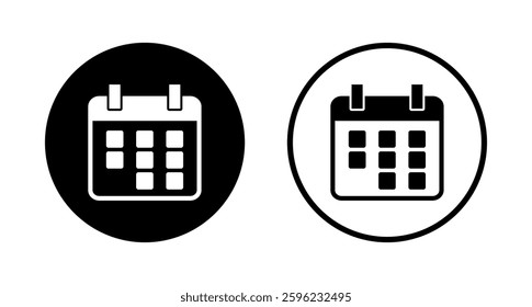 Calendar icon logo design. Calender sign and symbol. Schedule icon symbol