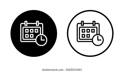 Calendar icon logo design. Calender sign and symbol. Schedule icon symbol
