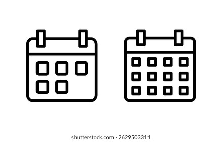 Calendar icon logo design. Calender sign and symbol. Schedule icon symbol