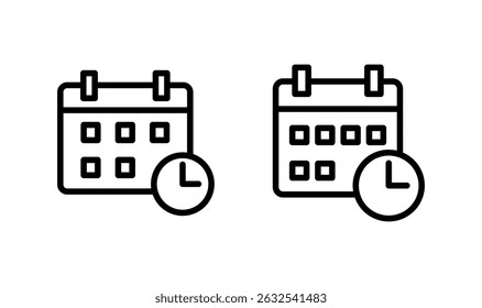 Calendar icon logo design. Calender sign and symbol. Schedule icon symbol