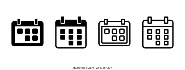Calendar icon logo design. Calender sign and symbol. Schedule icon symbol