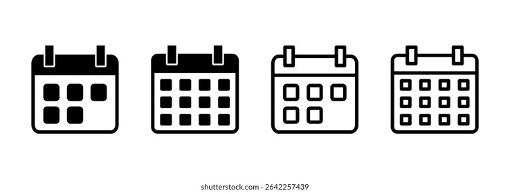 Calendar icon logo design. Calender sign and symbol. Schedule icon symbol