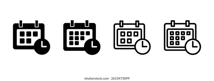 Logo-Design für Kalendersymbole. Kalenderzeichen und -symbol. Symbol "Zeitplan"