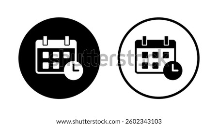 Calendar icon logo design. Calender sign and symbol. Schedule icon symbol