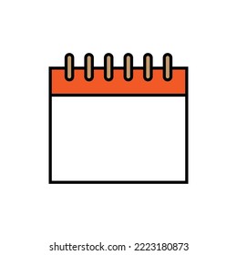 Calendar icon logo design template vector illustration
