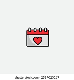 Calendar icon logo flat vector design