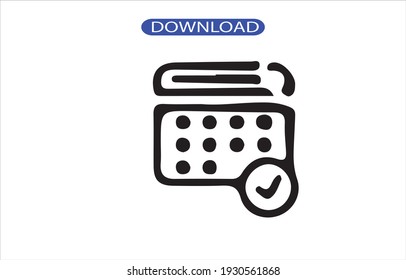 Icono de calendario o logotipo de alta resolución
