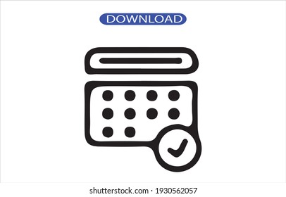 Icono de calendario o logotipo de alta resolución