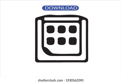 Calendar icon or logo high resolution
