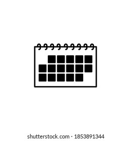 Icono de calendario ilustración de logotipo color negro de estilo sólido