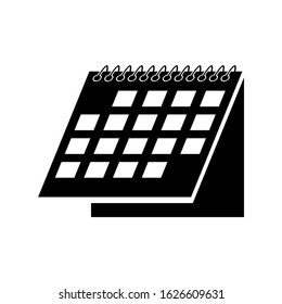 Calendar icon, logo isolated on white background