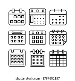 calendar icon or logo isolated sign symbol vector illustration - Collection of high quality black style vector icons
