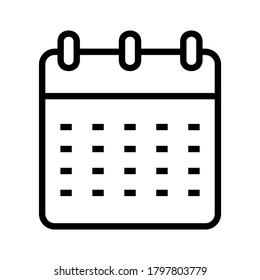calendar icon or logo isolated sign symbol vector illustration - high quality black style vector icons
