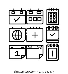 calendar icon or logo isolated sign symbol vector illustration - Collection of high quality black style vector icons
