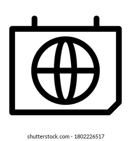 calendar icon or logo isolated sign symbol vector illustration - high quality black style vector icons
