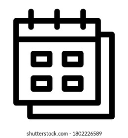 calendar icon or logo isolated sign symbol vector illustration - high quality black style vector icons
