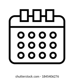 calendar icon or logo isolated sign symbol vector illustration - high quality black style vector icons
