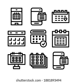 calendar icon or logo isolated sign symbol vector illustration - Collection of high quality black style vector icons
